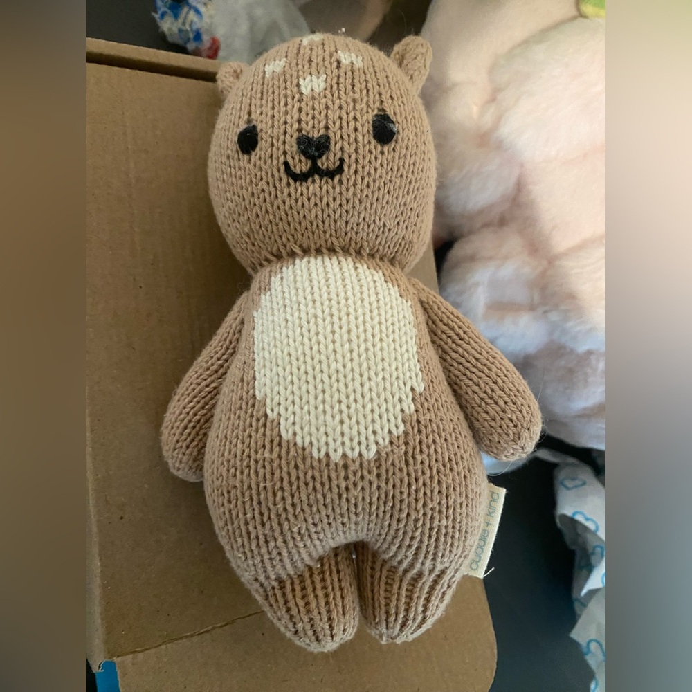 Charming Tan Knitted Stuffed Animal